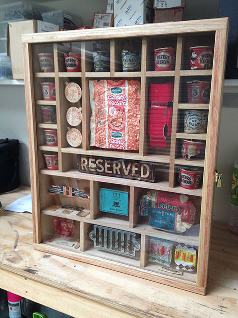 Shadow boxes, cupboards, custom made framing