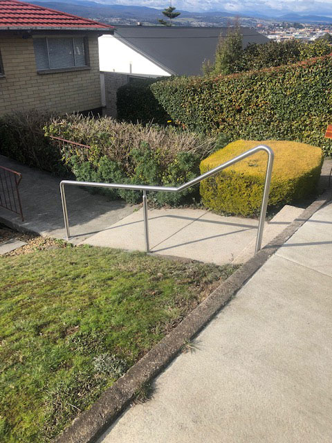 Custom made stainless steel handrails