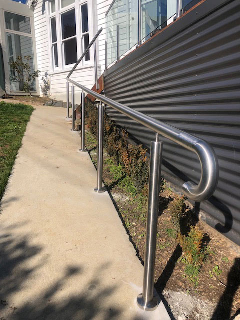Custom made stainless steel handrails