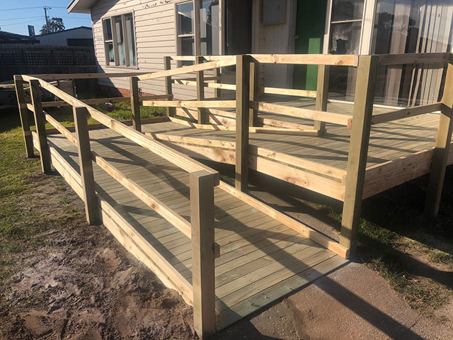 Accessibility ramps and rails