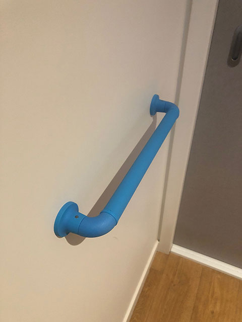 Grab rails, stainless steel, assistive technology