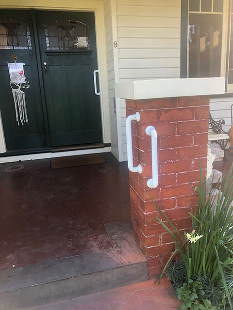 Grab rails, stainless steel, assistive technology