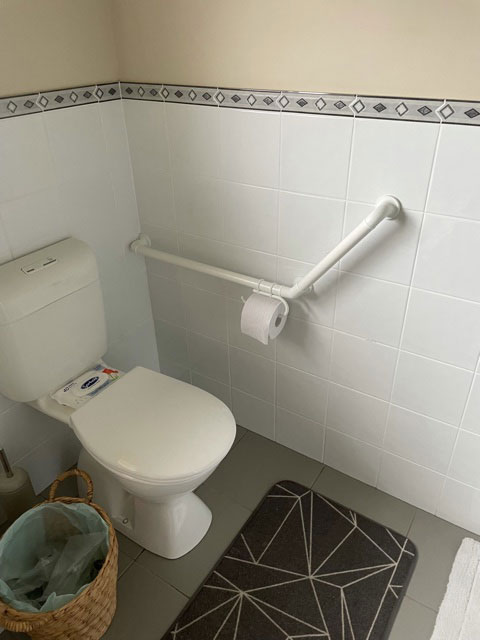 Grab rails, stainless steel, assistive technology