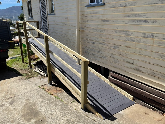 Accessibility ramps and rails